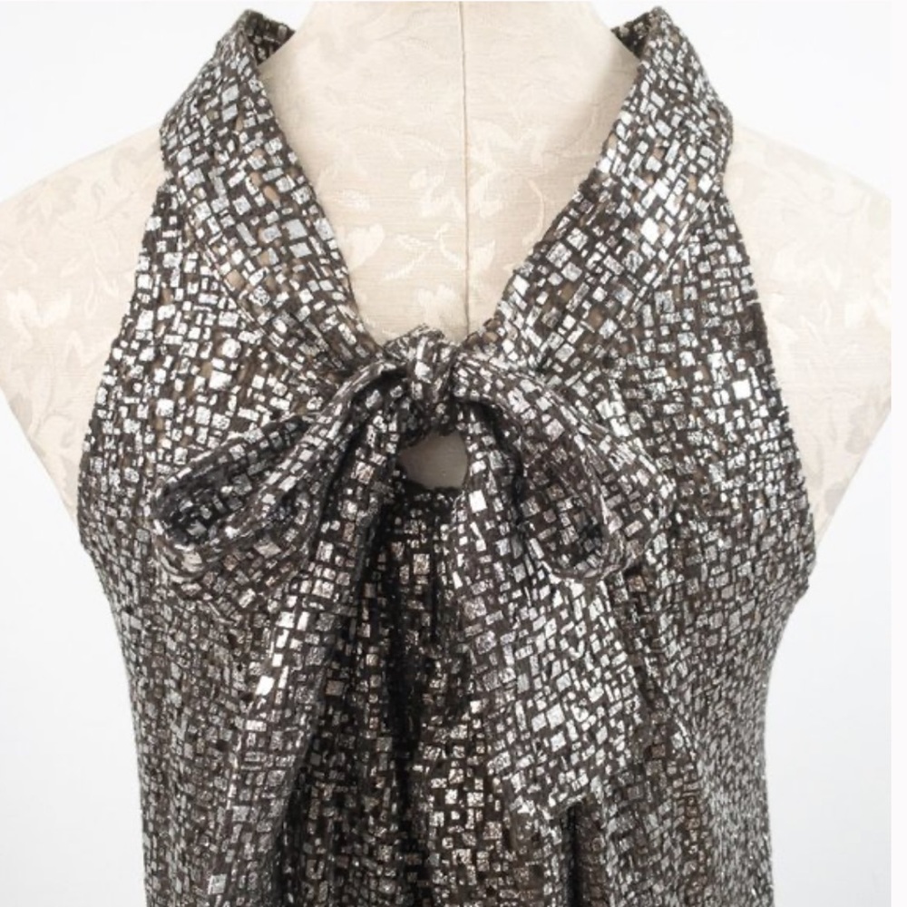 Adam Lippes Metallic Shift Dress - Picture 3 of 8